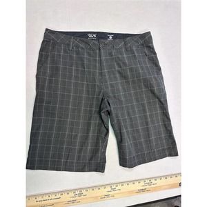 Mountain Hardwear Size 36/12 Black Pockets Plaid Bermuda Shorts